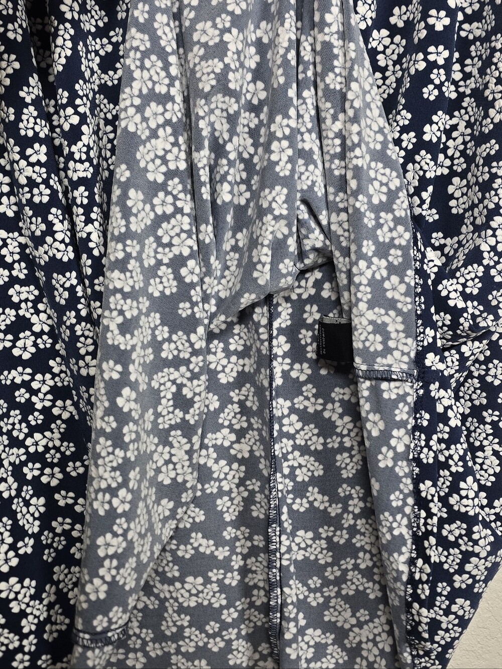 MSK Navy Blue White Floral Polo Half Zip Shift Dress Size M - Picture 7 of 10